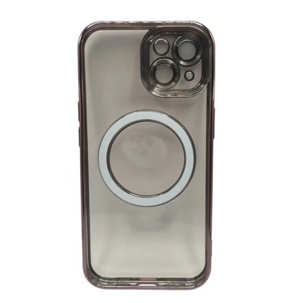 iPhone 15 Clear Protective Case Pink Metallic Trim NEW - Picture 2 of 9